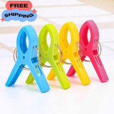 4x Beach Towel Clips Plastic