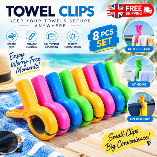 Beach towel clips - clips, large