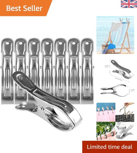 Quality silver towel - clips,