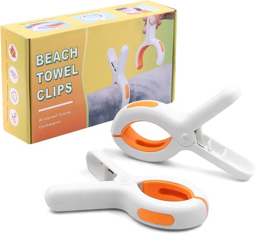 Beach towel clips - towel, pegs