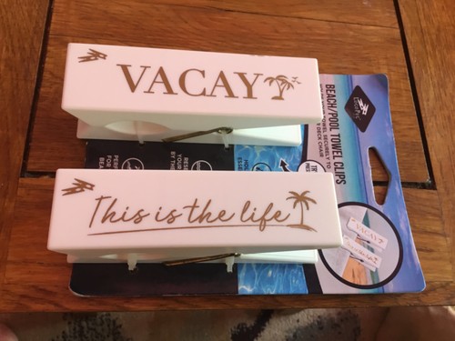 Beach towel clips - towel, 2pcs