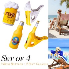 4pcs Beach Towel Clips Beer